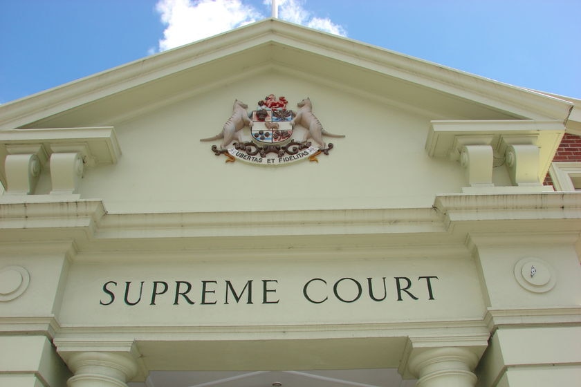 Exterior of historic Launceston Supreme Court building.