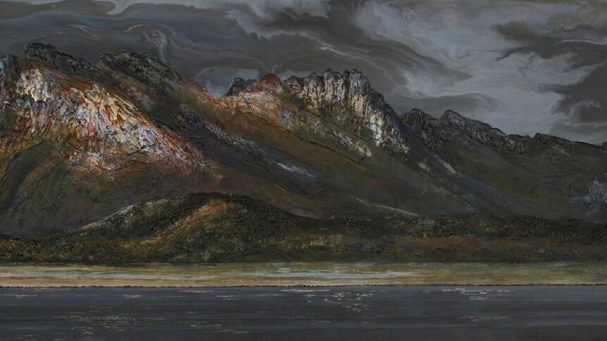 One of the finalists in the Glover Art Prize 2014, Lux (Western Arthurs), by Cate Blackmore.