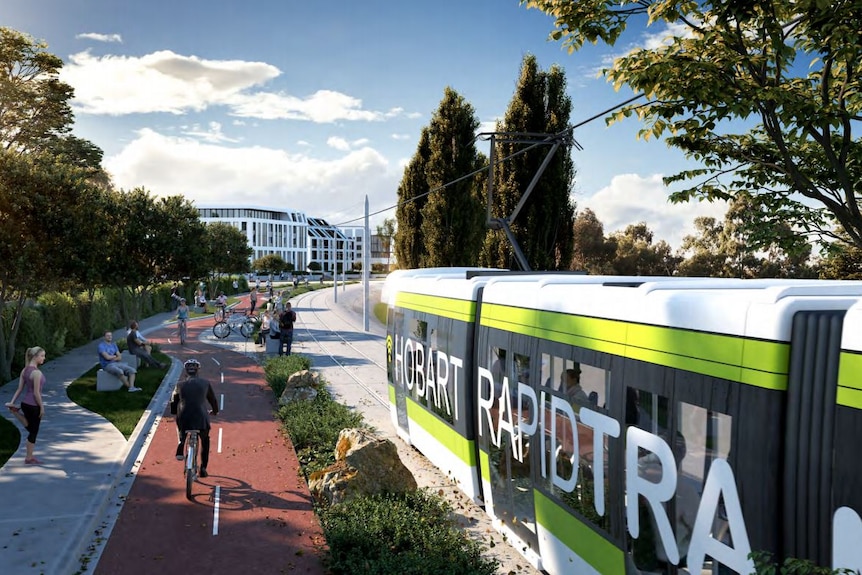 In the plan, the light rail would run up to Glenorchy.