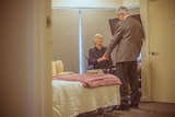 Brian with his wife in aged care.