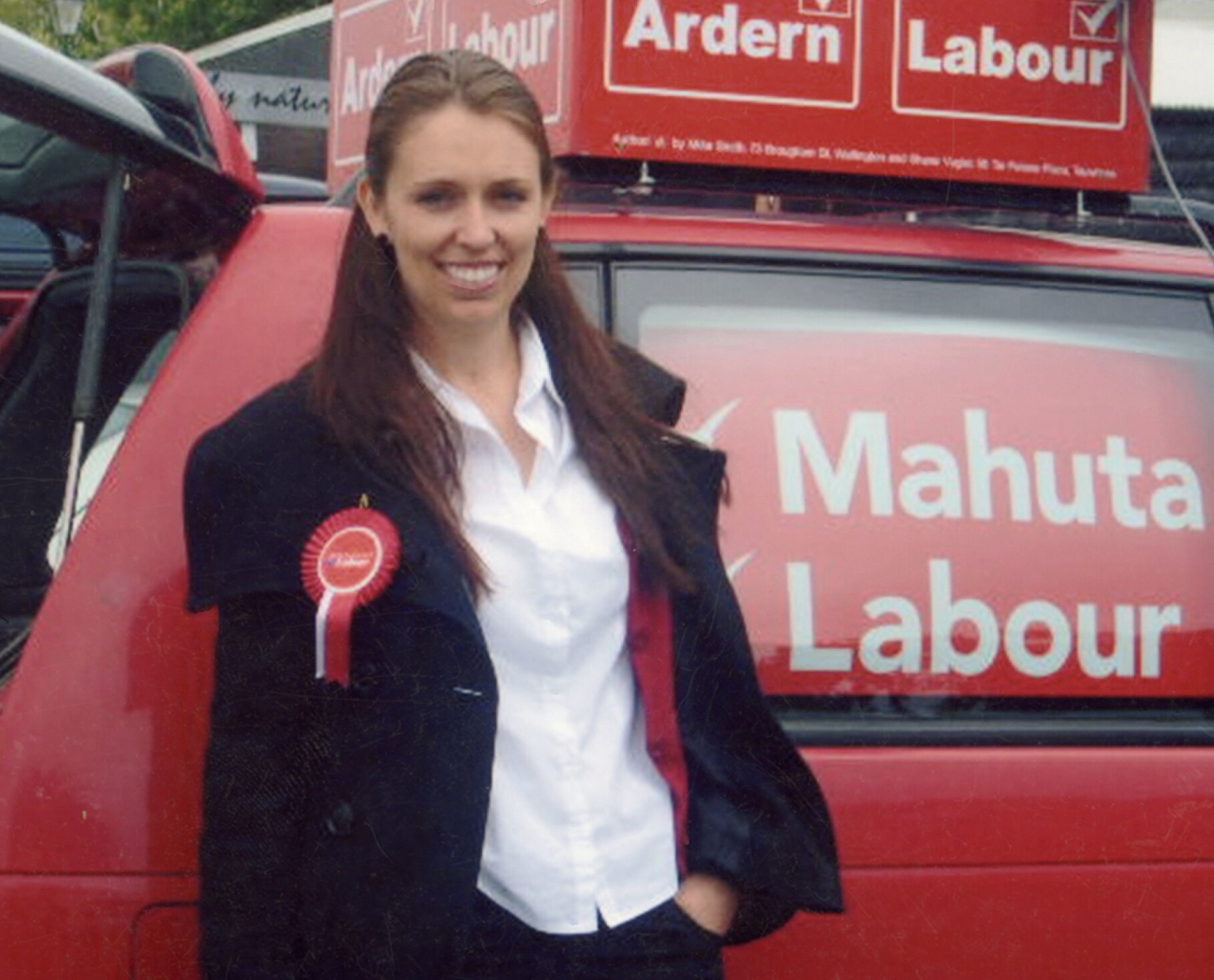 Jacinda Ardern campaigning