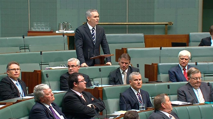 Craig Thomson speaks in the House of Representatives.