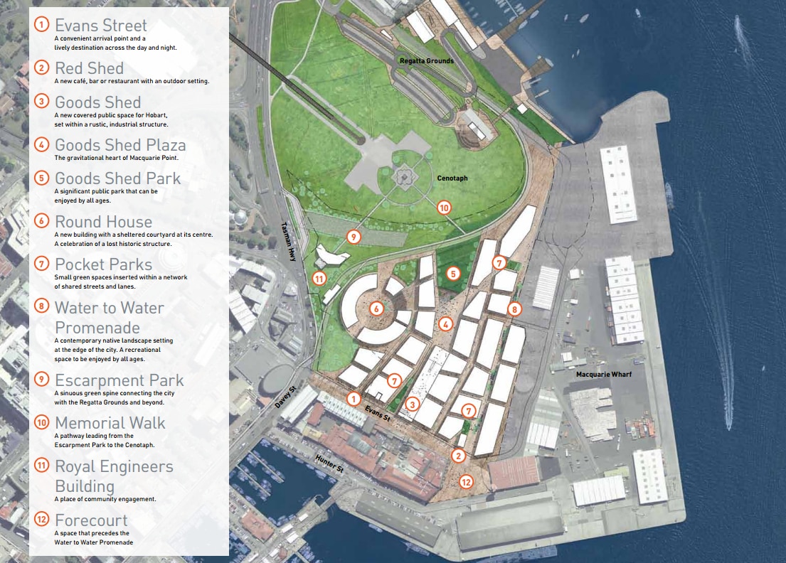 Master plan released for landlocked Macquarie Point site development on