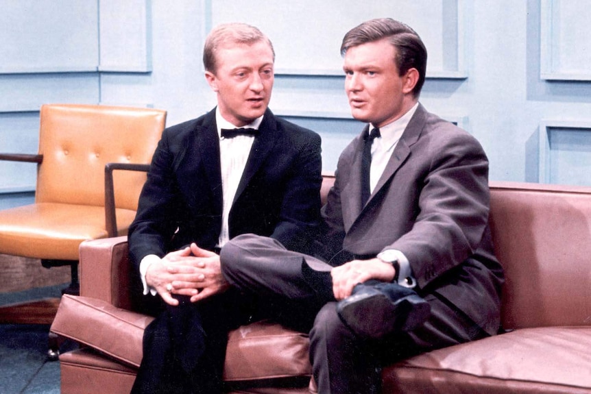 Graham Kennedy (left) and Bert Newton
