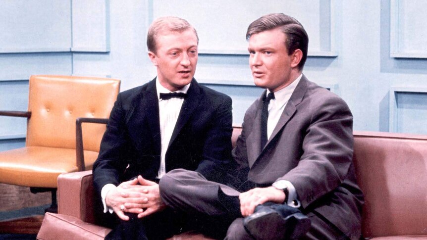 Graham Kennedy (left) and Bert Newton