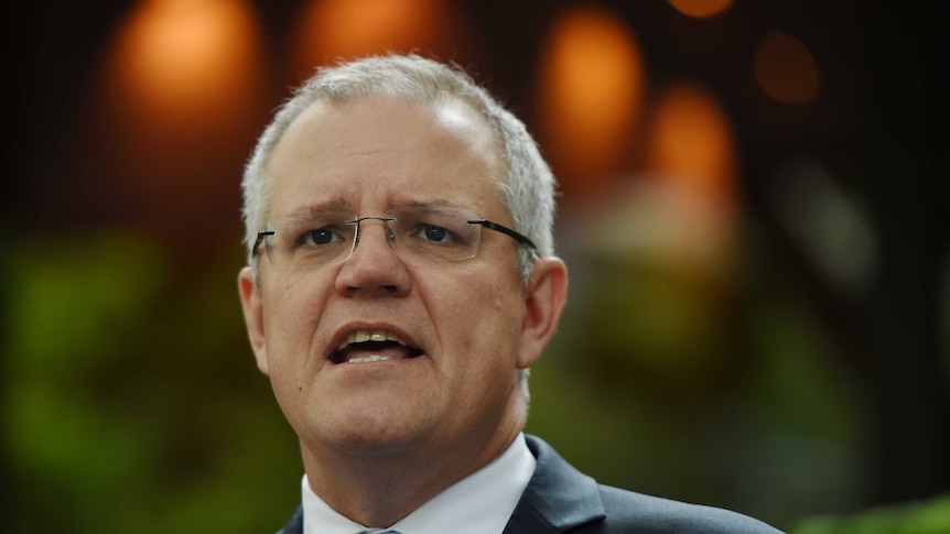 Scott Morrison speaks to the media in Sydney