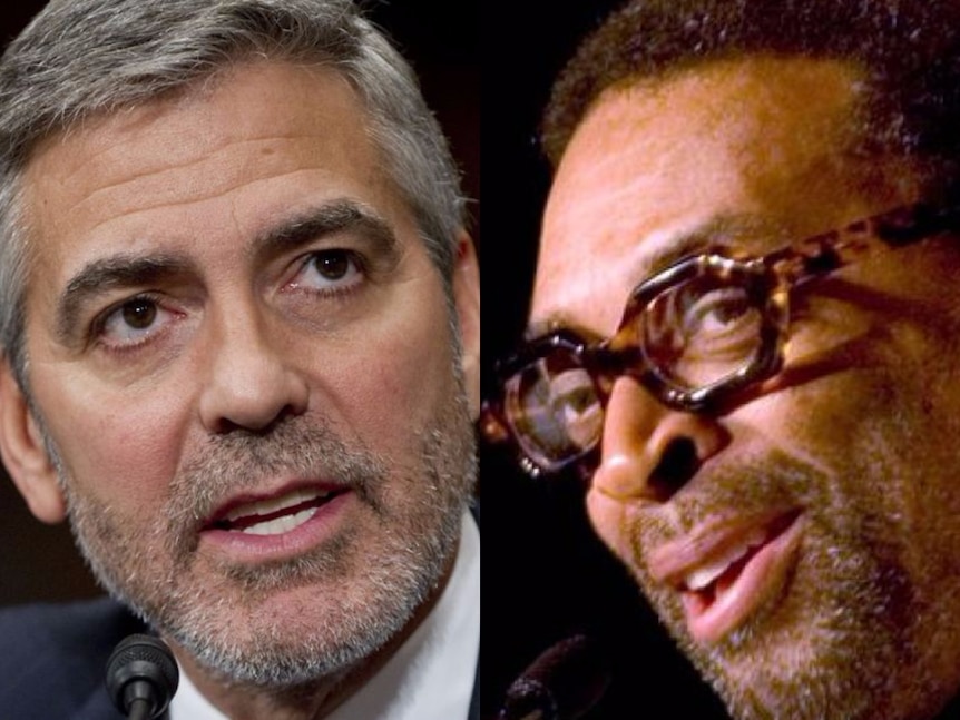 George Clooney and Spike Lee composite