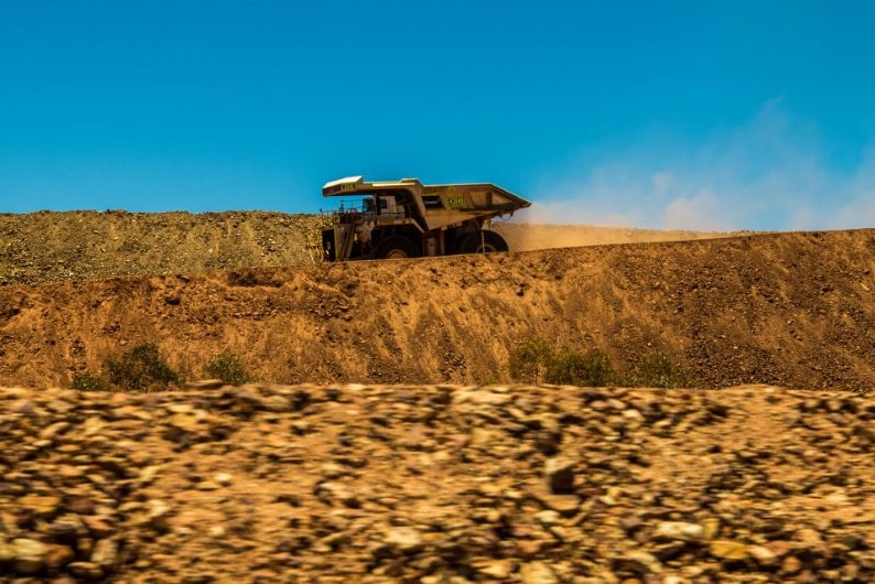 A truck at a gold mine.