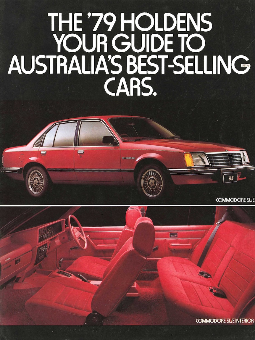 Commodore SLE advert featuring red interior