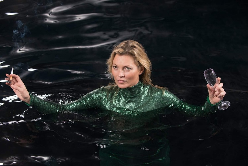 Kate Moss in a scene from Absolutely Fabulous