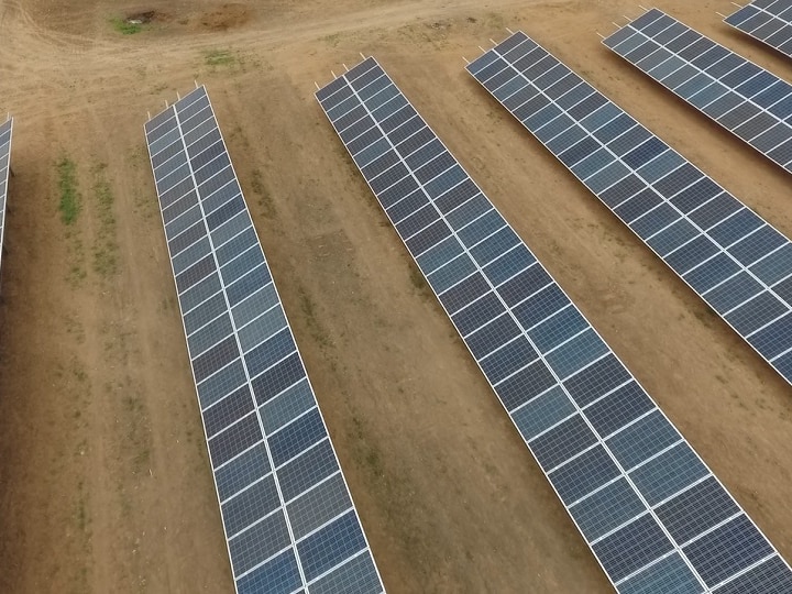 Solar panels on Matthew Reid's property