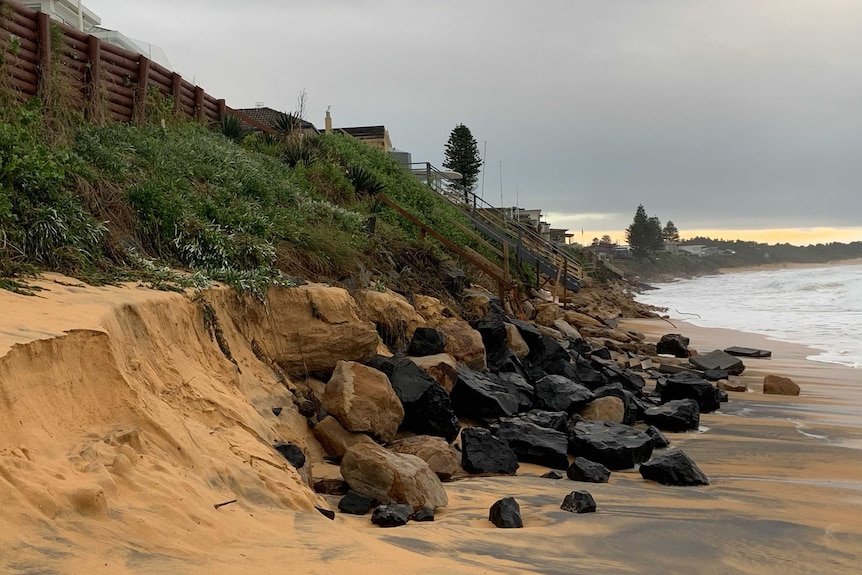 Tumbled rock on the beach