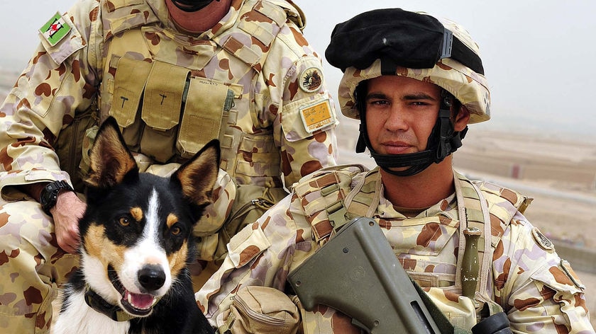 It commemorates Sapper Darren Smith and his explosive detection dog Herbie, who were killed in Afghanistan in 2010.