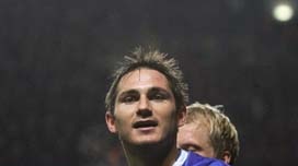 Frank Lampard during Chelsea win over Barcelona