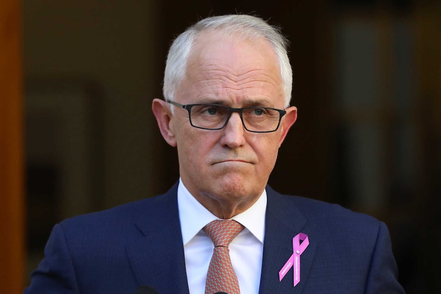 Malcolm Turnbull looks disappointed