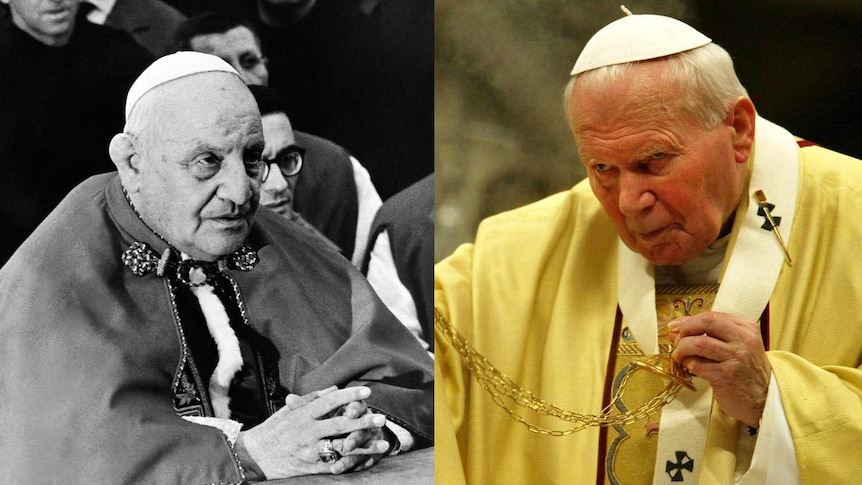 Pope John XXIII and Pope John Paul II