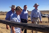Prime Minister Tony Abbott visits the Walker family's drought-stricken Longreach property.
