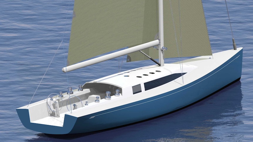 Concept art of 50-foot yacht