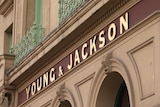 The exterior of a pub with the words Young & Jackson.