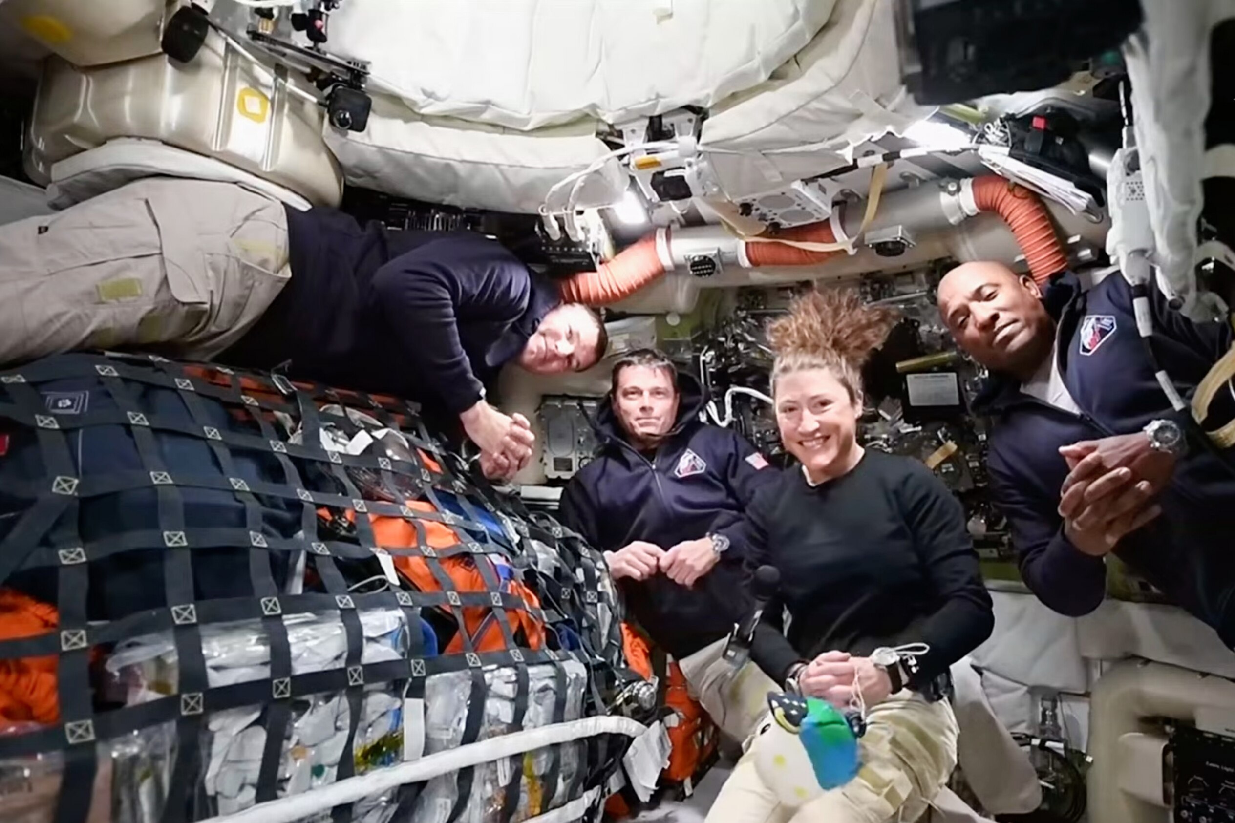 The Crew in Zero Gravity