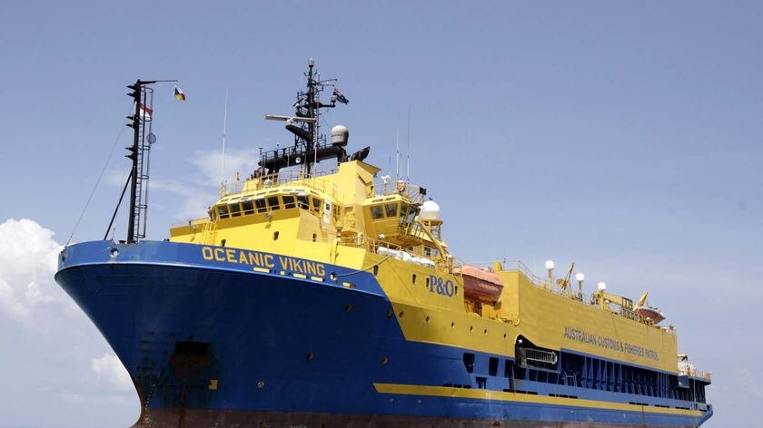 The Australian Customs vessel Oceanic Viking has not been allowed to dock.
