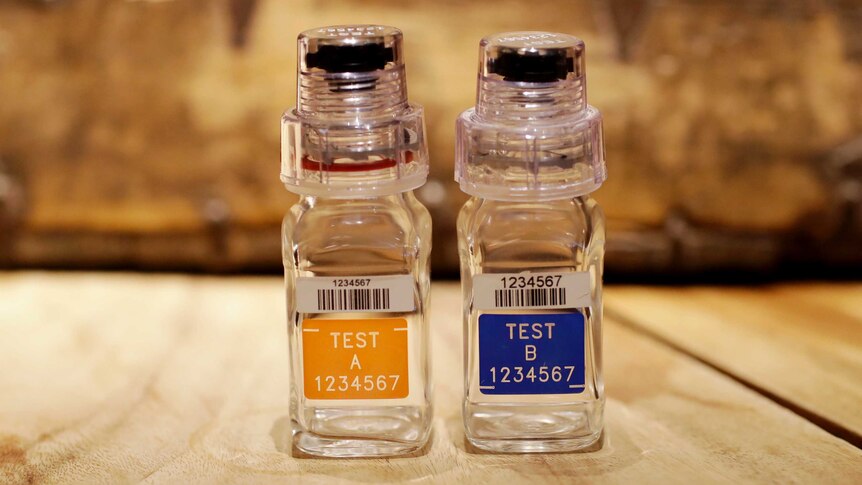 Doping sample bottles new design