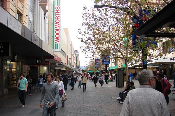 Rundle Mall in Adelaide
