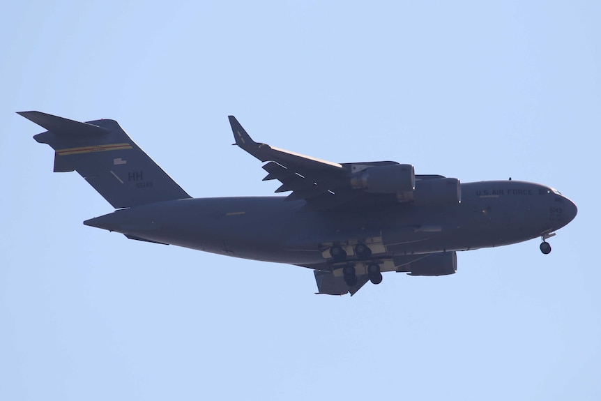 C-17A Globemaster III arriving at RAAF Amberley