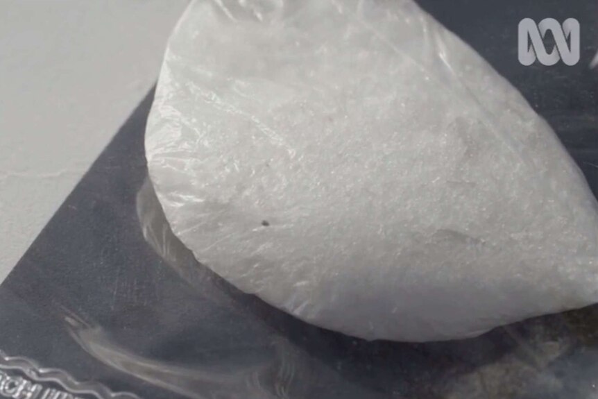 white crystals in a bag