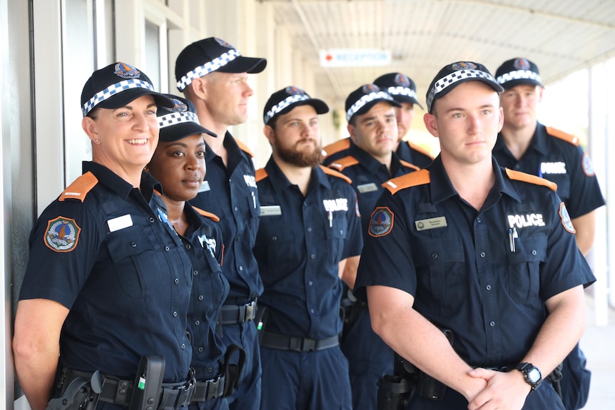 A group of NT Police officers in Darwin.