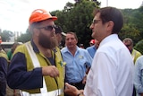 Greg Combet selling the carbon tax at Port Kembla steelworks