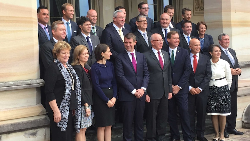 The new team posed for a group photo on the steps of Government House.