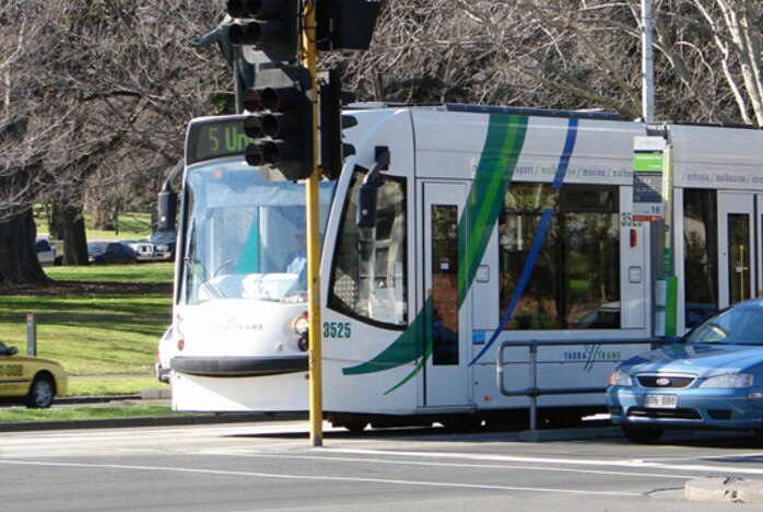 A Melbourne tram on St Kilda Road (ABC News)
