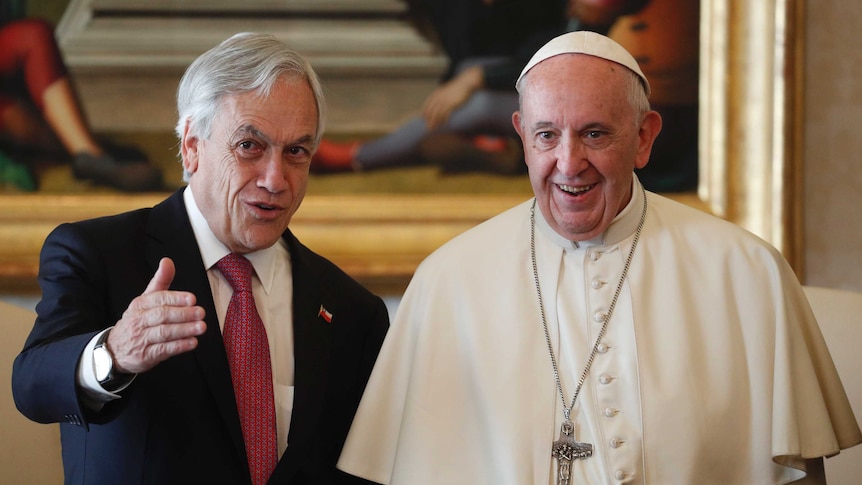 Chile's President Sebastian Pinera meets Pope Francis
