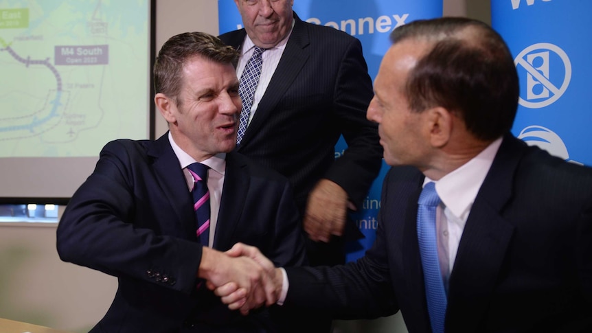 Tony Abbott and Mike Baird
