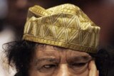 Hunkered down: Libyan leader Moamar Gaddafi
