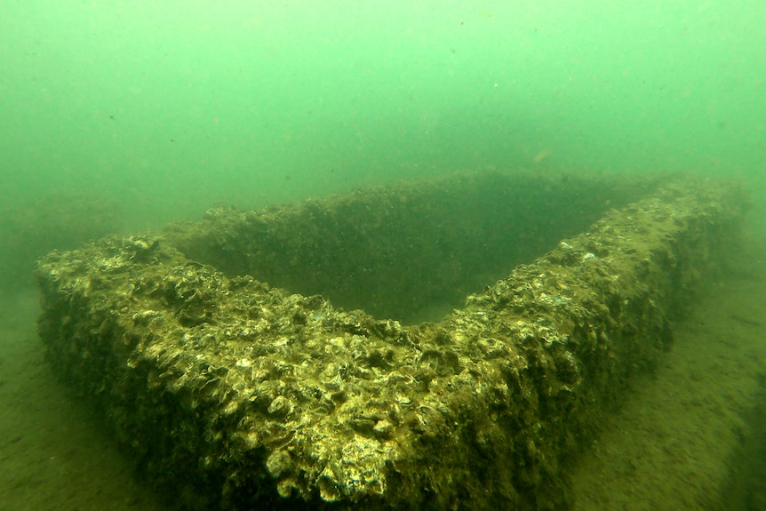 a tomb underwater off the coast of Fiji