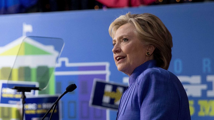 Hillary Clinton speaks at a rally in Florida