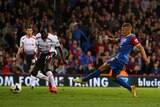 Crystal Palace's Dwight Gayle scores the equaliser against Liverpool at Selhurst Park.