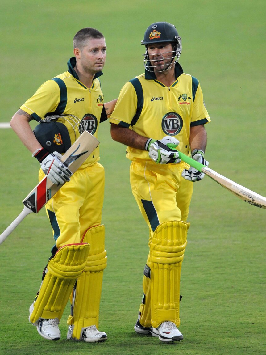 Clarke and Ponting in action