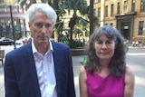 Anthony and Chrissie Foster outside the Royal Commission into Institutional Responses to Child Sexual Abuse in 2017.