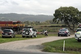 The railway crossing at Spreyton, Tasmania where a teenaged boy was killed by a train.