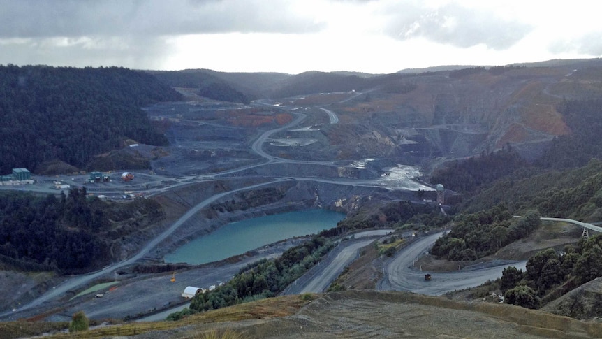 Grange Resources Savage River mine on Tasmania's west coast.
