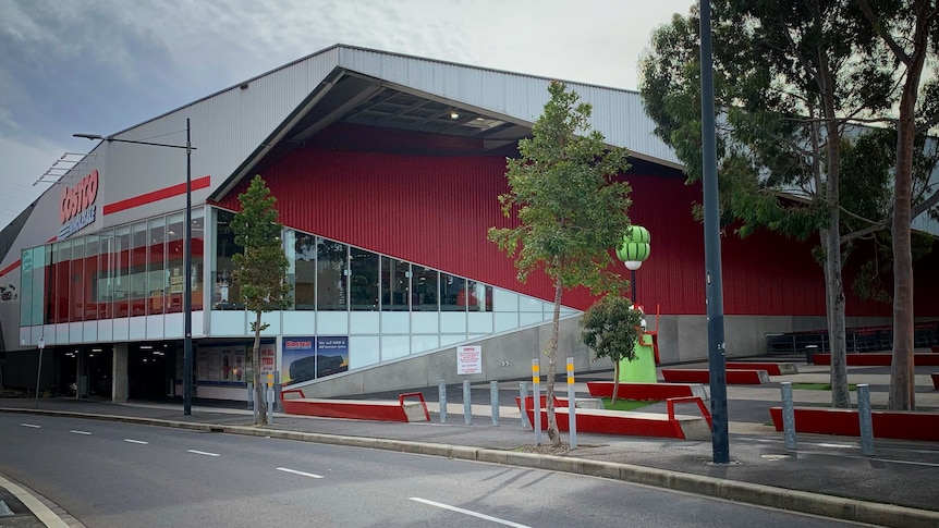 The exterior of Costco in Docklands.