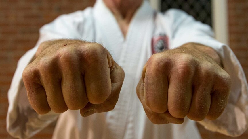 Fists of karate expert Noel Peters
