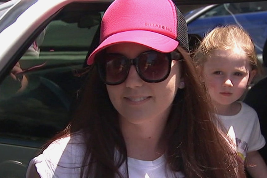 Renee Windsor from Mackay took her three kids to Dreamworld for the first time this week