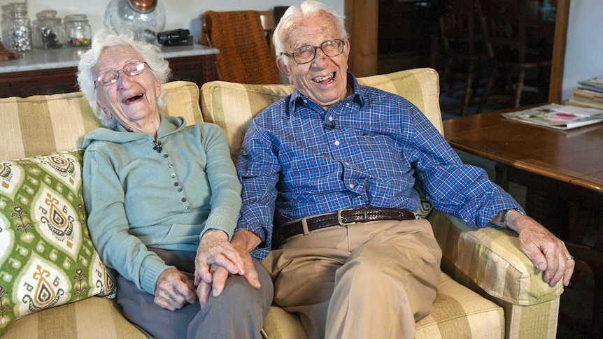 John Betar, 102, and his wife Ann, 98, at their home in Fairfield, Connecticut on November 20, 2013.