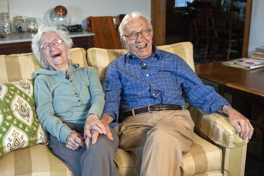 John Betar, 102, and his wife Ann, 98, at their home in Fairfield, Connecticut on November 20, 2013.