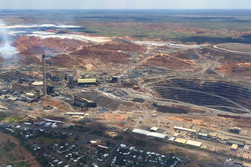Aerial view of Mount Isa mines.