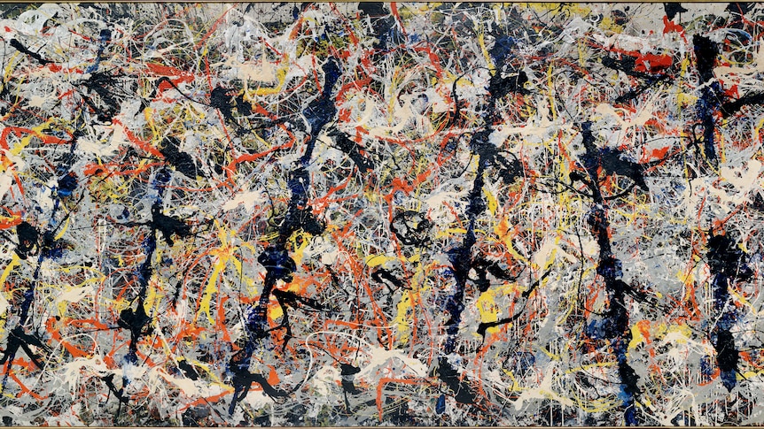 Blue Poles by Jackson Pollock.